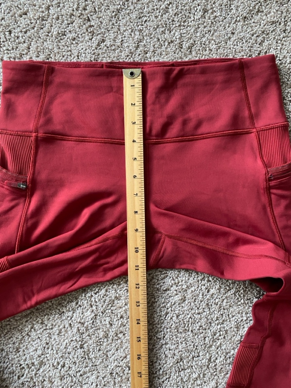 Lululemon Keep The Fleece Tight 28” in Dark Red Sz 10 - Picture 15 of 16